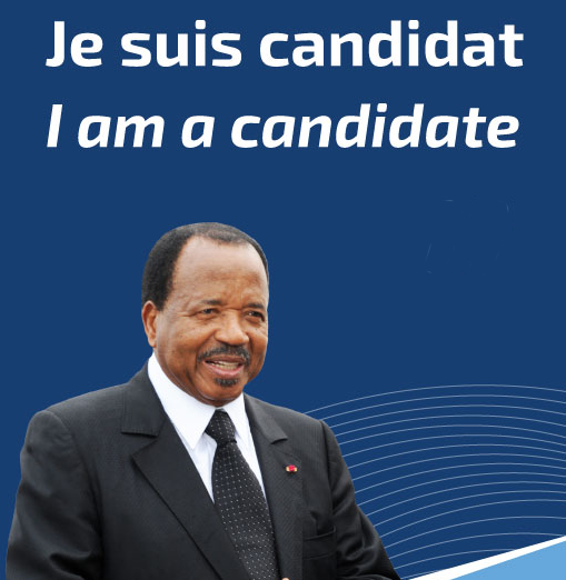 Paul Biya officiellement candidat à sa propre succession