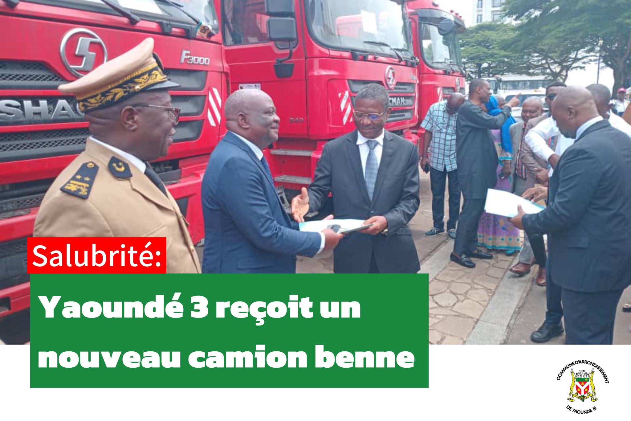 Un nouveau camion benne pour la Commune de Yaoundé 3